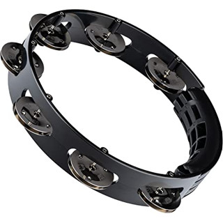 แทมมารีน Meinl  Tambourine with Stainless Steel Jingles-NOT Made in China-Black, 10" ABS Plastic Frame