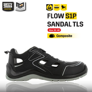 [ของแท้พร้อมส่ง] Safety Jogger รุ่น FLOW S1P SANDAL TLS รองเท้าเซฟตี้หุ้มส้น S1P หัวคอมโพสิท พื้นเหล็ก ไม่มีเชือกรองเท้า