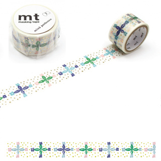 mt masking tape blooming day (MTMINA49) / เทปตกแต่งวาชิ รุ่น Foil stamping ลาย blooming day แบรนด์ KAMOI mt masking tape