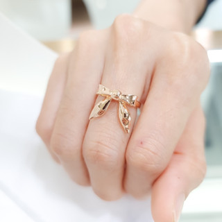 💎Amantio Diamond💎แหวนโบว์สุดน่ารัก ตัวเรือน18k Rose gold