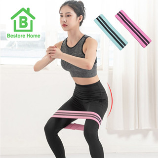 BestoreHome ยางยืดวงแหวนผ้า ชนิดแรงต้านหนัก 3 ระดับ เหมาะสำหรับปั้นก้น เล่น lower body โดยเฉพาะ