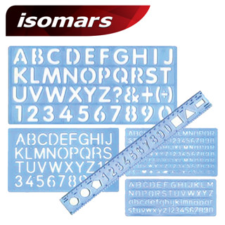 ISOMARS แผ่นเพลท ABC 5 ชิ้น (LETTERING STENCIL 5) 1 ชุด