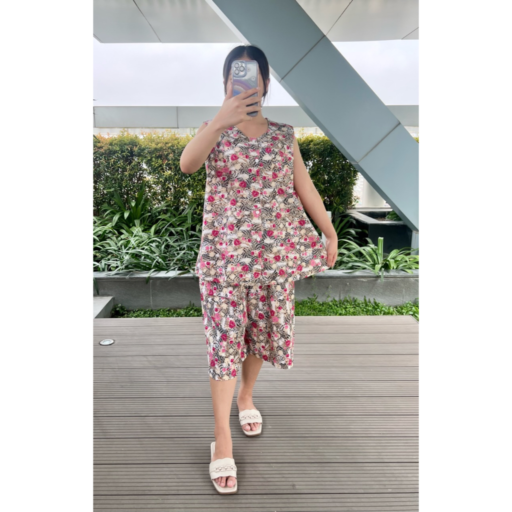 ชุดนอนแขนกุดรอบอก46นิ้ว(XL) ชุดนอนผ้าcotton ชุดนอนเสื้อกางเกง ผู้ใหญ่  ชุดคลายร้อน ชุดผู้สูงอายุ ชุดคุณแม่ ราคา ถูกที่สุด ดีลบีเคเค แกลเลอรีภาพที่ 2