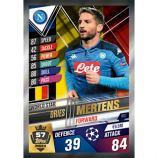 Dries Mertens (SSC Napoli) W57.  MATCH ATTAX 101 2019/20 - WORLD STAR