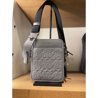 พร้อมส่ง แท้ 🇺🇸100% New Coach สะพายชาย รุ่นใหม่ SULLIVAN CROSSBODY IN SIGNATURE LEATHER (COACH CH060) GUNMETAL/INDUSTRIA