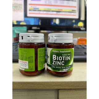 Biotin Zinc คณะเภสัช จุฬา 90 เม็ด ไบโอทิน ซิงก์ (ล็อตใหม่ขวดพลาสติก) BIOTIN ZINC+ SELENIUM