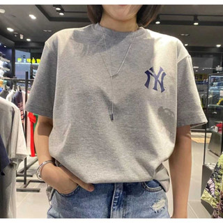 เสื้อยืดแขนสั้น ผ้าฝ้าย พิมพ์ลาย New Era x MLB NY แฟชั่นฤดูร้อน สําหรับผู้ชาย และผู้หญิง