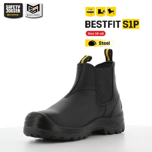 [ของแท้พร้อมส่ง] Safety Jogger รุ่น BESTFIT S1P รองเท้าเซฟตี้หุ้มข้อ หัวเหล็ก พื้นกันทะลุ พื้นกันน้ำมัน