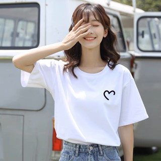 เสื้อยืด Oversize ผ้าCotton 100% แฟชั่นสไตล์เกาหลี T-Shirt โอเวอร์ไซส์ สกรีนลายสวยงาม พร้อมส่ง