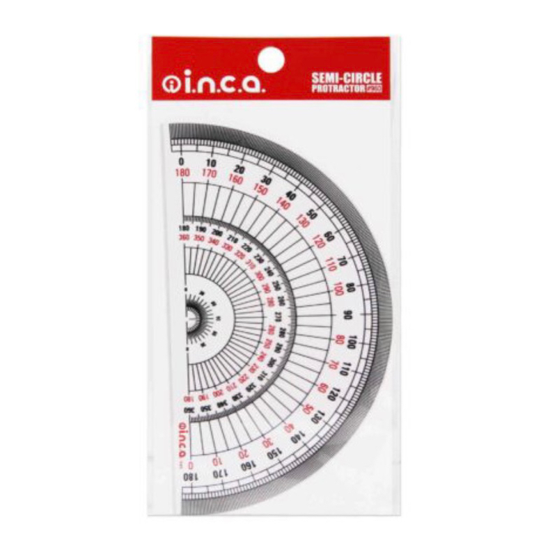 “INCA” ไม้โปรแทรคเตอร์ ครึ่งวงกลม No.960