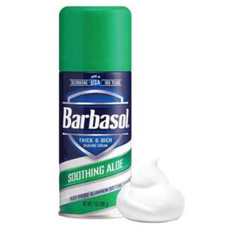 นำเข้าจากUSA🇺🇸 Barbasol shooting aloe 68กรัม ครีมโกนหนวด ของแท้100% -สูตรฟื้นฟูผิว -มีออโลเวล่า ช่วยบำรุงผิว