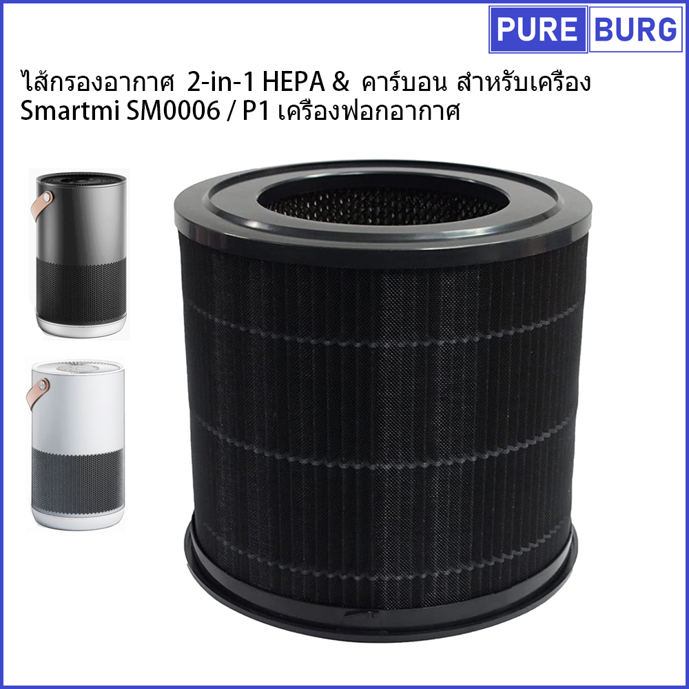 Smartmi SM0006 / P1 เครื่องฟอกอากาศ ไส้กรองอากาศ 2-in-1 HEPA & คาร์บอน สำหรับเครื่อ