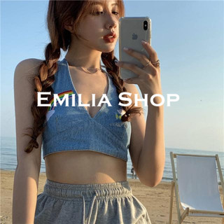 EMILIA SHOP เสื้อยืด เสื้อผ้าฝ้าย สบาย เสื้อผ้าแฟชั่นผู้หญิง 2023 ใหม่A20K0GB 0318