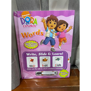 หนังสือเด็ก Dora The Explorer with Wipe and Clean pen  ใหม่ในแพ็ค