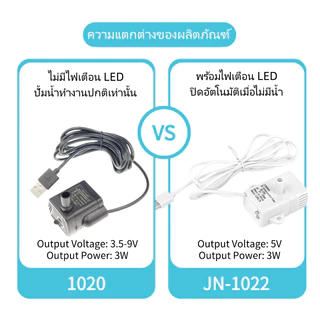 🔥มอเตอร์น้ําพุแมว ปั๊มน้ำ ปั้มน้ำพิเศษน้ำพุแมว สามารถใช้ทดแทนได้ ปั๊มน้ำแบบมีไฟ LED สามารถตัดไฟได้เมื่อขาดน้ำ JN-1022