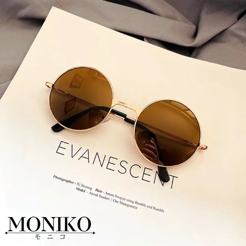 MONIKO แว่นตาเด็ก แว่นกันแดด แว่นวินเทจ กรอบโลหะ ทรงกลม - รูปที่ 5