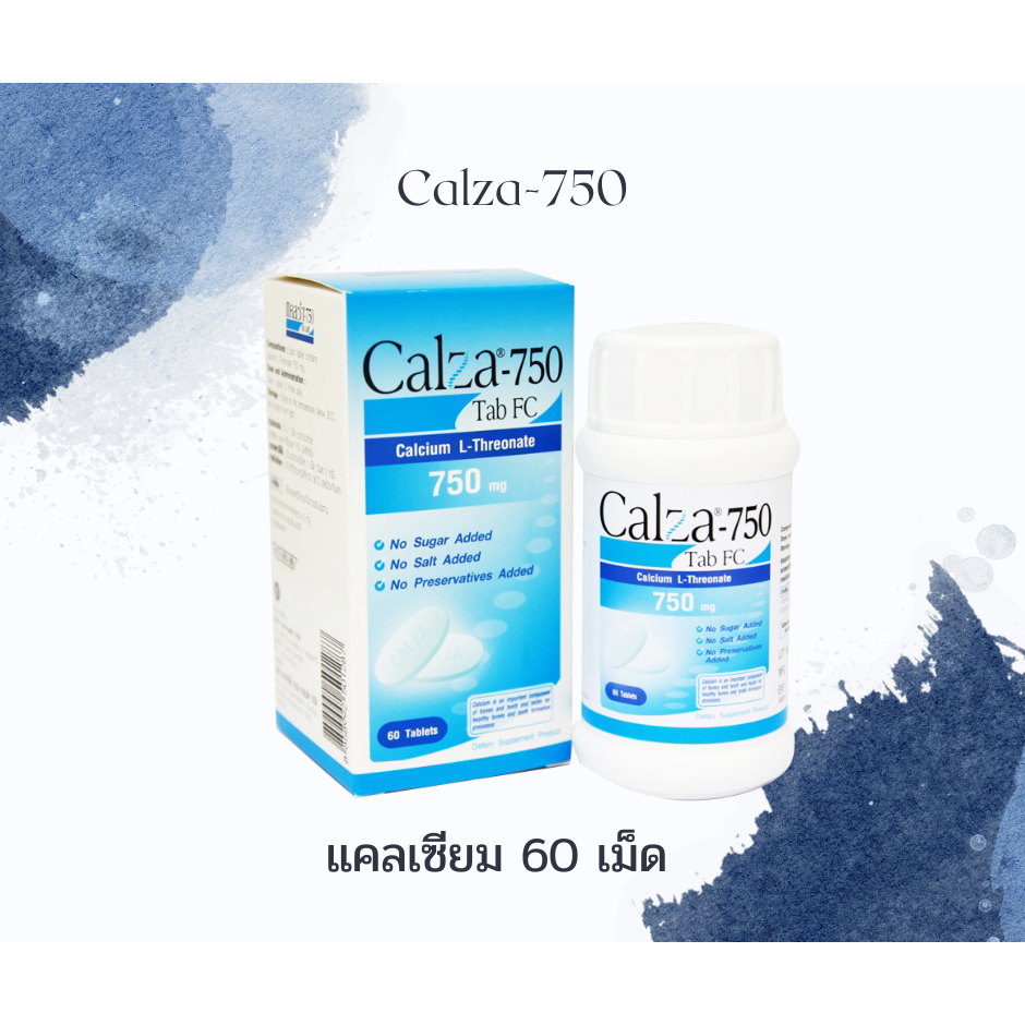 Calza-750 Tab FC (60 เม็ด) (1 กระปุก) Calcium L-Threonate