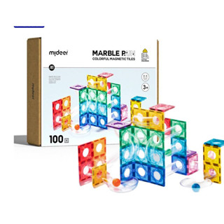 Mideer - Colorful Magnetic Tiles - Marble Run 100PCS