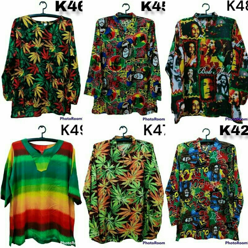 REGGAE ชุดที่3 เสื้อเร็กเก้ ลายเยอะมาก ไซส์ L XL ชายหญิงใส่ได้