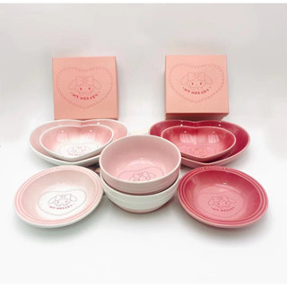 French LC Melody  series pink bowl plate stew cup cartoon Sanrio tableware yy