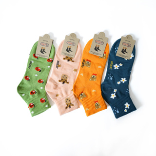 Socksy ถุงเท้าแฟชั่น รุ่น RC-0798 คละสีสด (แพ็ค12คู่)