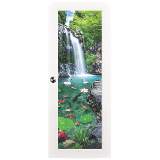 ⭐สินค้าใหม่⭐ ประตู พีวีซี รุ่น PVC 6F กระจก WATERFALL NO.1 กระจกเต็มบาน