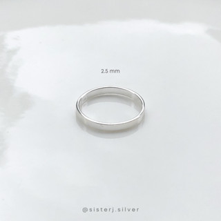 Sister J. (flat) basic ring 2.5 mm แหวนเงินแท้หน้าแบน 2.5 mm /silver925