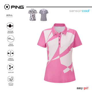 PING IONA POLO PING WOMENS POLO เสื้อกอล์ฟผู้หญิง เสื้อกีฬากอล์ฟผู้หญิง เสื้อกีฬาผู้หญิง