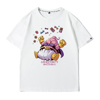 Dragon Ball อนิเมะเสื้อยืด Goku Majin Buu สำหรับนักเรียนญี่ปุ่นเสื้อยืดคู่นักเรียน