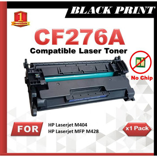 HP 76A แบบไม่มีชิพ ราคาประหยัด! ตลับหมึกโทนเนอร์ สีดำ ตลับเทียบเท่า Original LaserJet Toner Cartridge CF276A  Blackprint