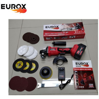 EUROX หินเจียร์ไร้สาย 21V (เอวตรง) กล่องชุด เครื่องเจียร์ เจียร์ไร้สาย