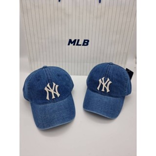 🧢🧢หมวกแก๊ป  สียีนส์มาใหม่คร้า 🧢🧢NEW MLB Denim Unstructured Ball Cap NEW YORK YANKEES