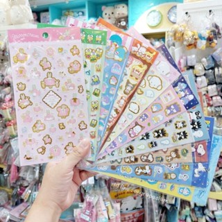 🍭Sanrio Sticker "18ลายใหม่" สติกเกอร์ แผ่นใหญ่ ลาย Sanrio จากญี่ปุ่นแท้100%🍭