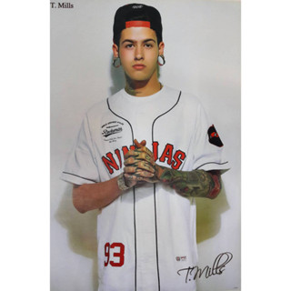 โปสเตอร์ T.Mills ทราวิส มิลส์ Travis Mills Rapper แร็ปเปอร์ รูปภาพ นักดนตรี วงดนตรี ภาพ โปสเตอร์ ติดผนัง สวยๆ poster