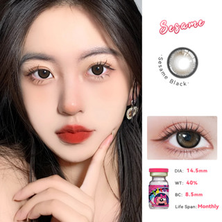 Midroo 💖คอนแทคเลนส์สีกรองแสงคอนเทค ค่าสายตาปกติ Black Big Eye-14.5mm