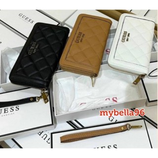 Guess Long Wallet กระเป๋าสตางค์ใบยาวสุดคลาสสิก ลายตาราง ของแท้งาน outlet