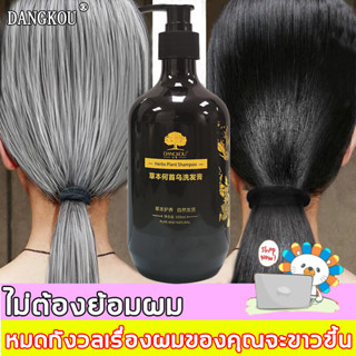 ของแท้💯 HERBS PLANT SHAMPOO แชมพูสมุนไพรสระปิดผมขาว ปิดผมหงอก ไม่ระคายเคืองหนังศีรษะ กลิ่นหอมจากสมุนไพร 500ml.