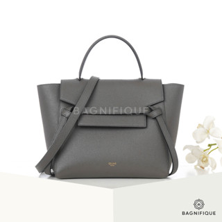 CELINE BELT BAG MICRO GREY CALF GHW