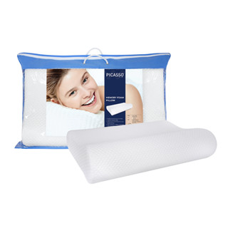 Picasso Comfort หมอนหนุนสุขภาพ รุ่น Memory Foam Contour (L) ขนาด 60x35 ซม. สูง 13 ซม.