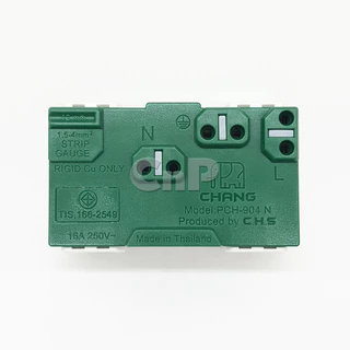 CHANG ปลั๊กกราวด์คู่ แนวตั้ง สีขาว ช้าง รุ่น PCH-904N