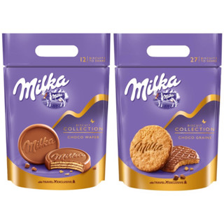 Milka Choco Wafer Pouch  Biscuit Collection ถุงใหญ่มี 2 รส สินค้าจาก โปแลนด์ exp.13/10/23