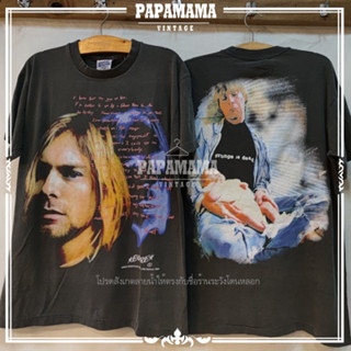 [ NRIVANA ] KURT COBAIN  the original Bootleg เสื้อวง เสื้อร๊อค เสื้อเนอร์วาน่า เสื้อเคิร์ต เสื้อวินเทจ papamama vintage