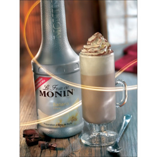 (บ้านกาแฟ HomeKoffee) MONIN Banana Fruit Mix เพียวเร่โมนิน กลิ่น “กล้วย” บรรจุขวด 1 ลิตร (Puree MONIN กลิ่น “Banana”)