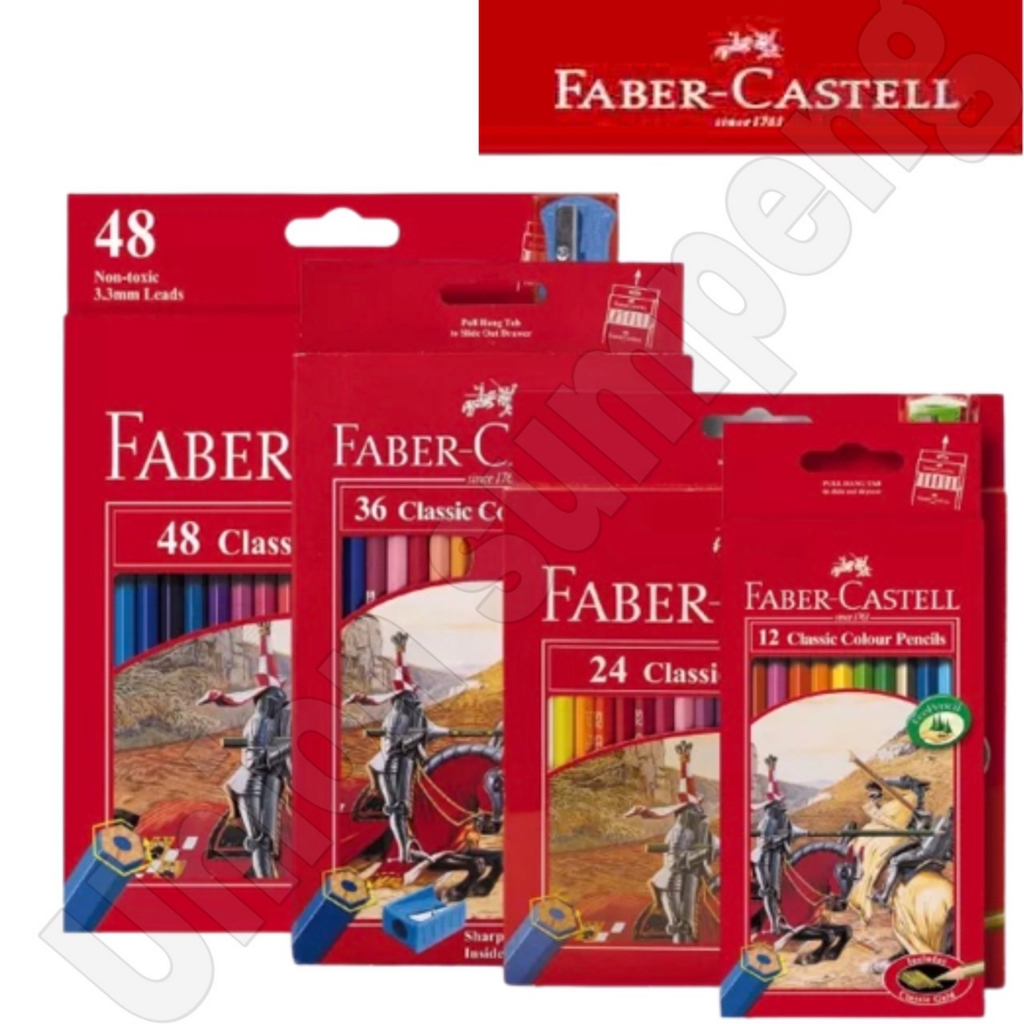 (USP)💯แท้/ชุดเดียวราคาส่ง💯 Faber-Castel สีไม้ ดินสอสี เฟเบอร์คาสเทล ขนาด 12สี/24สี/36สี/48สี ระบายสี ดินสอ (ขาย/กล่อง)