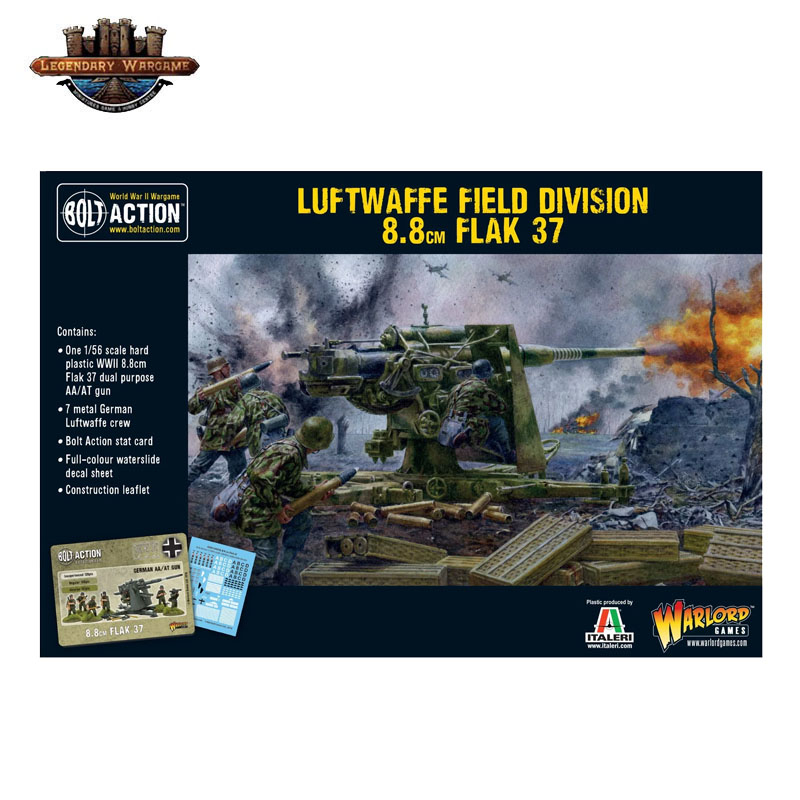 (พร้อมส่ง) Warlord Games: Bolt Action - Luftwaffe Field Division 88mm Flak 37 โมเดลทหาร
