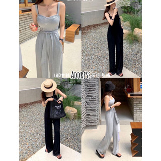 🌈🌿🌸🌺🌼🤎🧡🇰🇷Cotton Jumpsuit Bow Long Pant