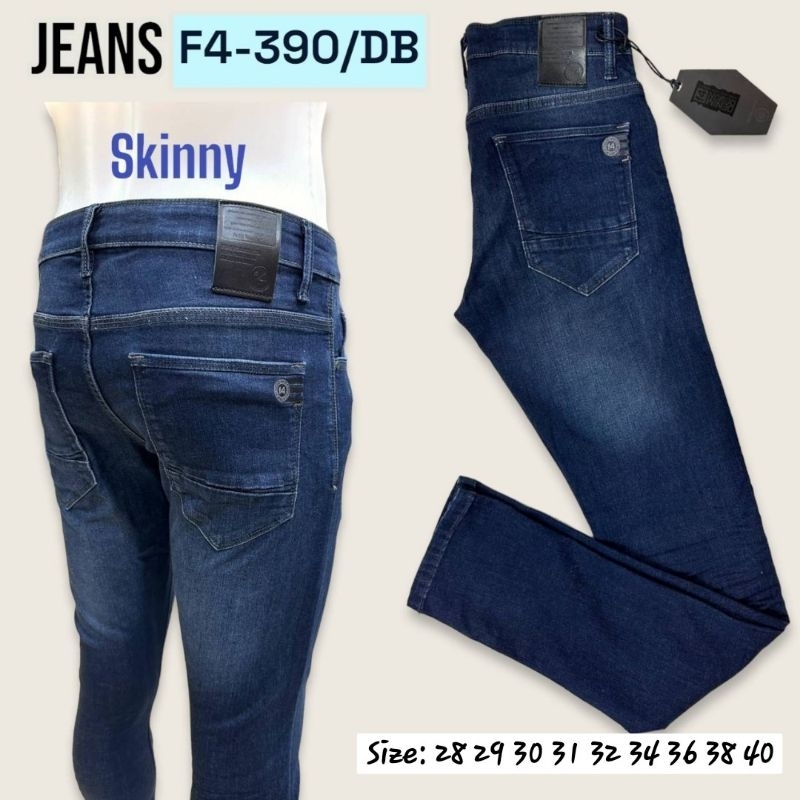👖กางเกงยีนส์ผู้ชาย แบรนด์F4 รุ่นF4-390 ทรงสกินนี่ Skinny ยีนส์ยืด #งานขึ้นห้าง #สินค้าไทย