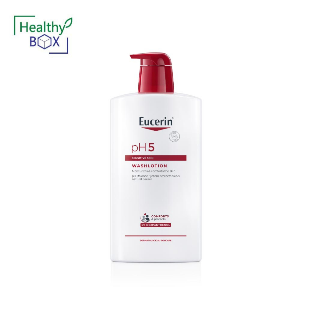 Eucerin pH5 SENSITIVE SKIN WASHLOTION 1000 ML ยูเซอริน ครีมอาบน้ำสำหรับผิวธรรมดา