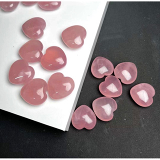 1 Pc Natural Rose Quartz Heart Shape 3cm โรสควอตซ์รูปหัวใจTop High Quality | Rose Quartz support emotional