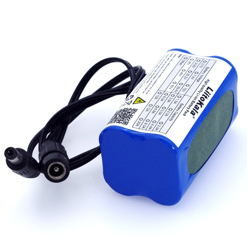 แบตเตอรี่ชาร์จได้ LiitoKala 7.4V 5200mAh เต็ม 8.4V 18650 แพ็ค4ก้อน Li-lon Battery bike light ลำโพง Marshall Bluetooth ba